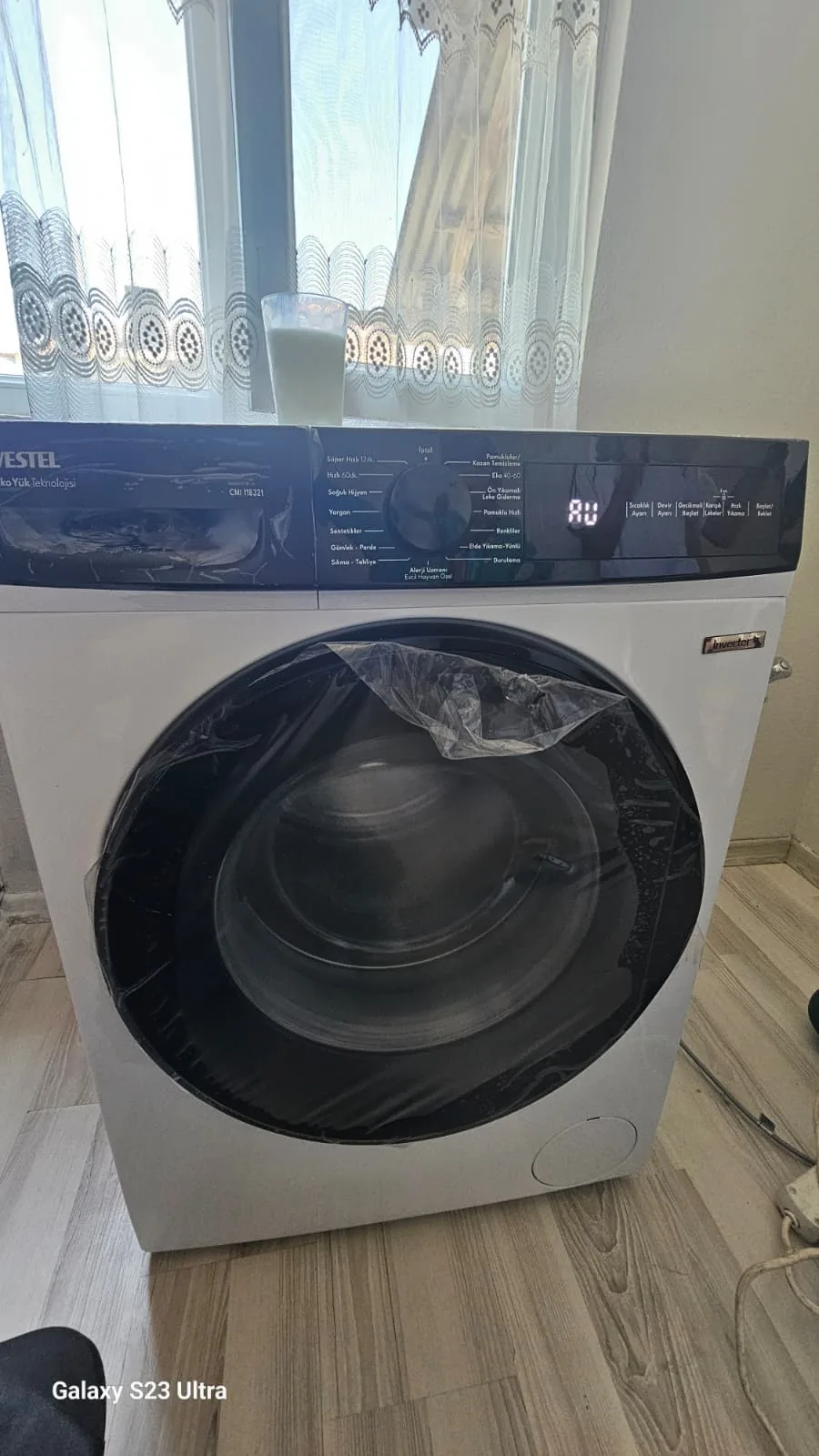 Onarım sonrası çalışır durumdaki Vestel çamaşır makinesi servis sonucu görüntüsü